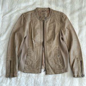 Sebby Collection Tan Moto Jacket